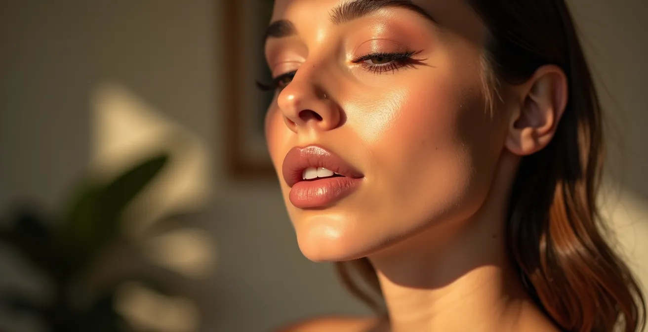 Técnica de degradado ombré en labios para crear efecto de volumen