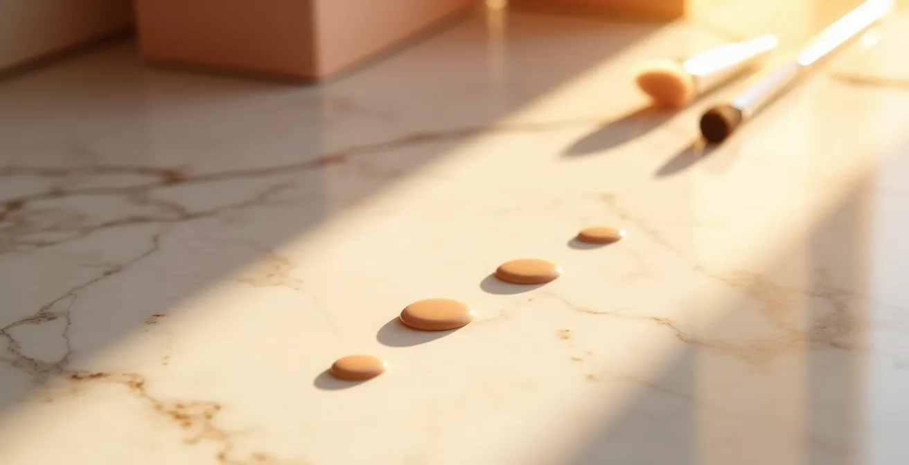 Demostración de la técnica de tres puntos para aplicar corrector en el contorno de ojos